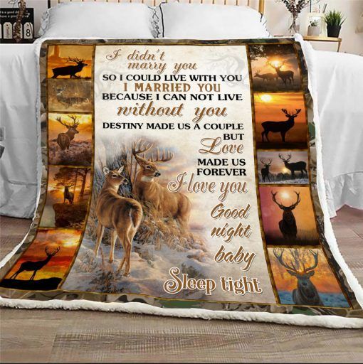 Hunting Destiny Made Us A Couple But Love Made Us Forever Sherpa Fleece Blanket
