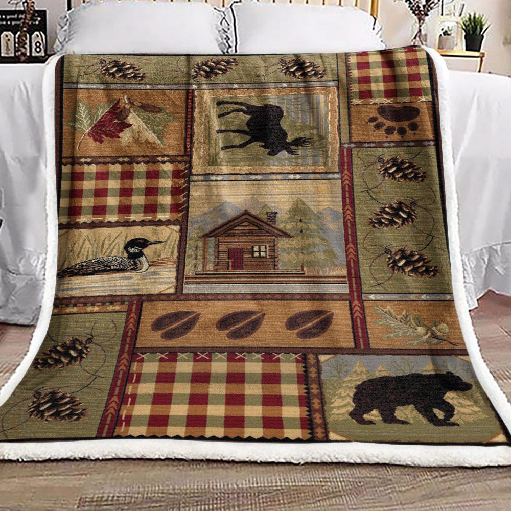 Hunting Sherpa Fleece Blanket