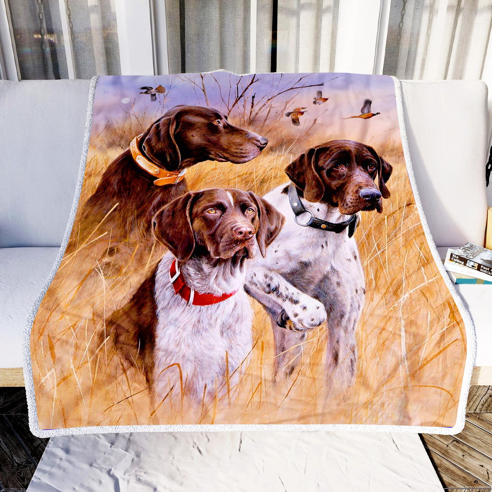 Hunting Dog Fleece Blanket