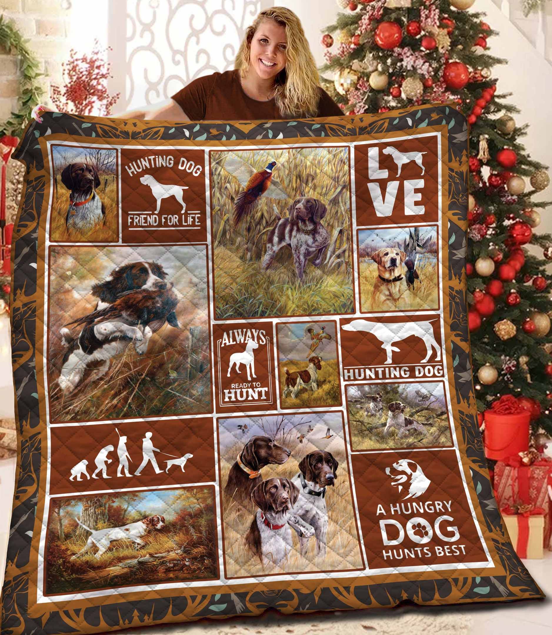 Hunting Dog Quilt Blanket BBB081125SM