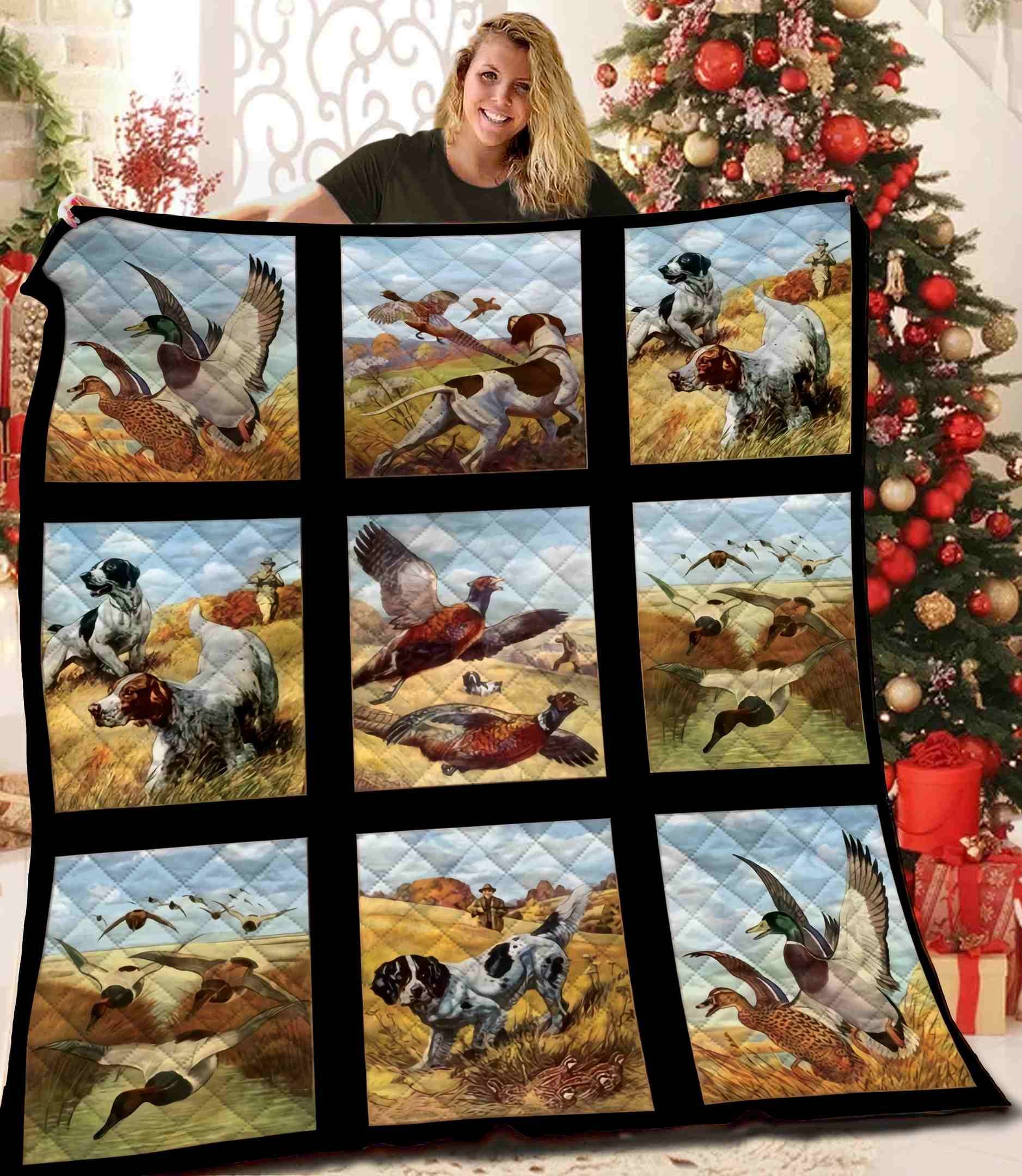 Hunting Dog Quilt Blanket BBB111114MH