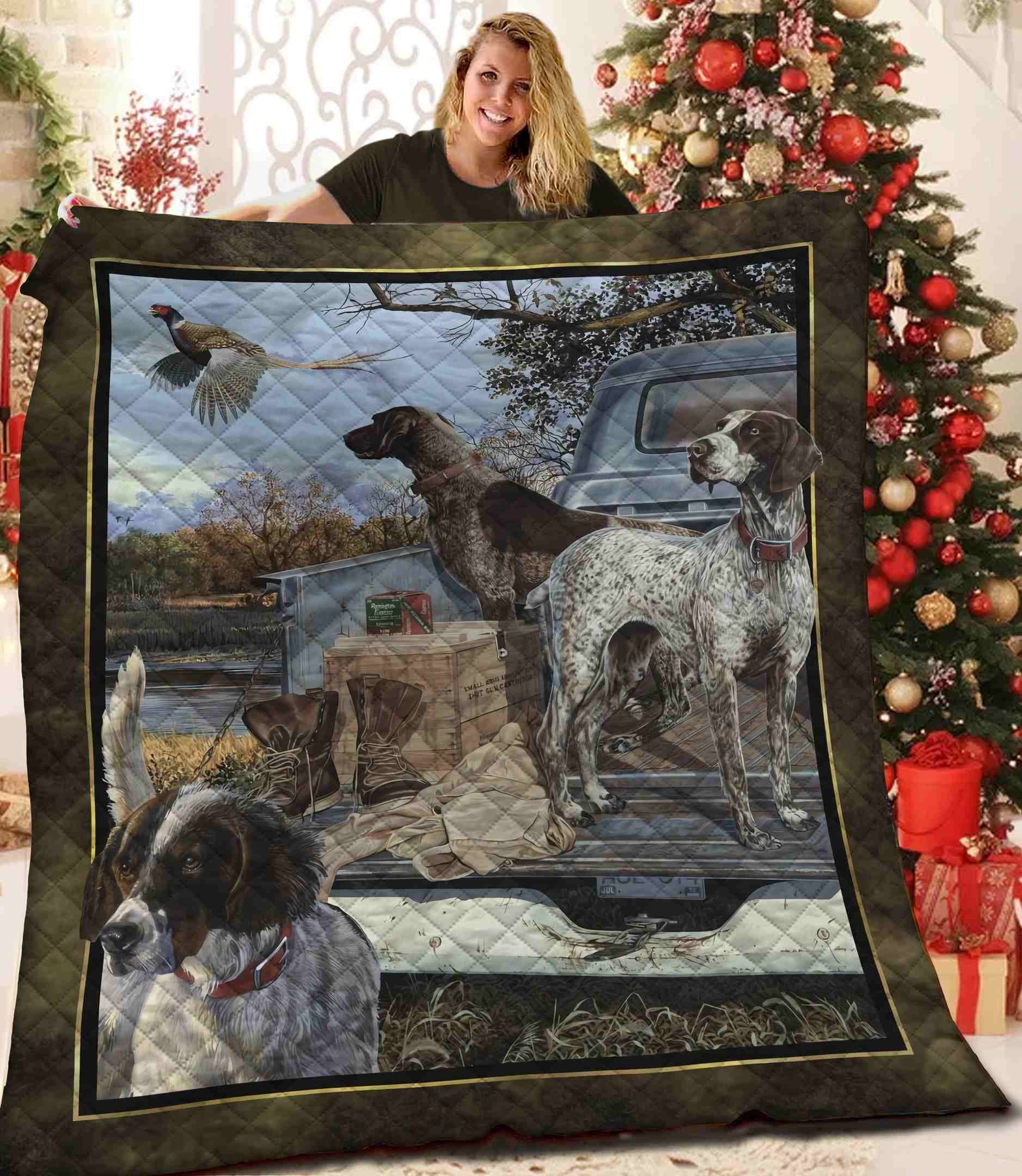Hunting Dog Quilt Blanket BBB111115MH