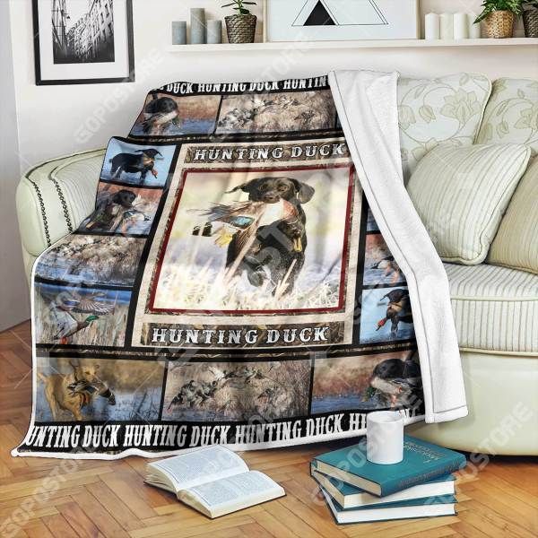 Hunting Duck Sherpa Fleece Blanket