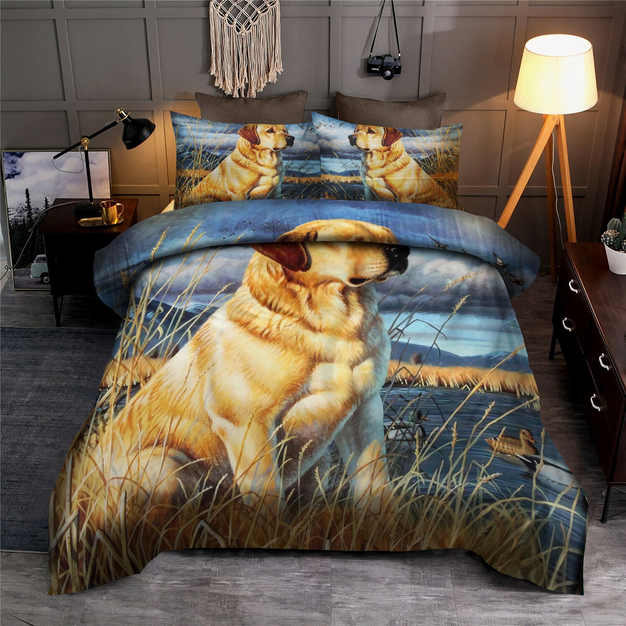 Hunting Duck Labrador Bedding Set