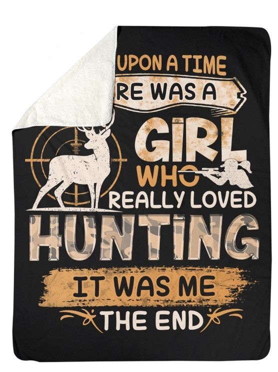 Hunting Girl Sherpa Fleece Blanket