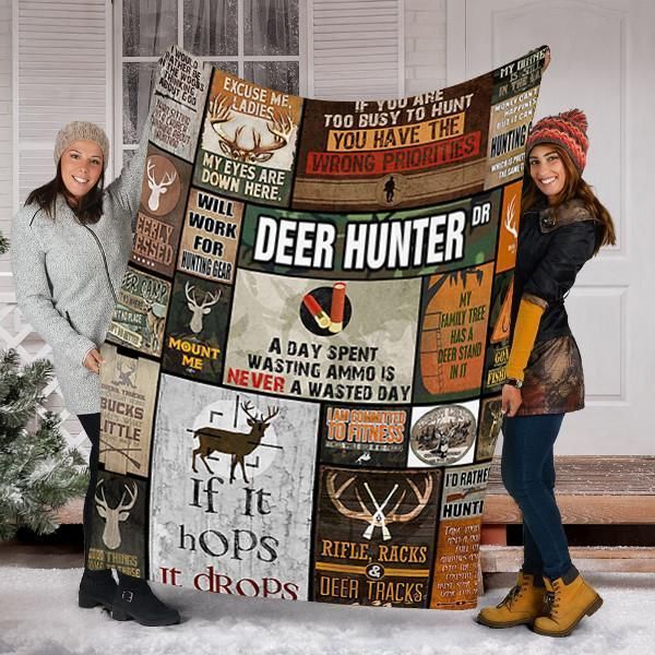 Hunting Sherpa Fleece Blanket