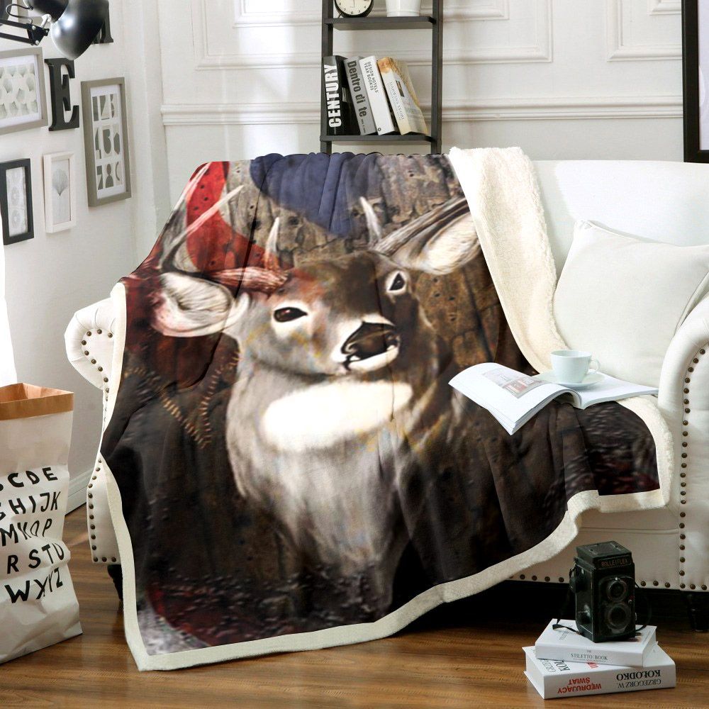 Hunting Sherpa Fleece Blanket