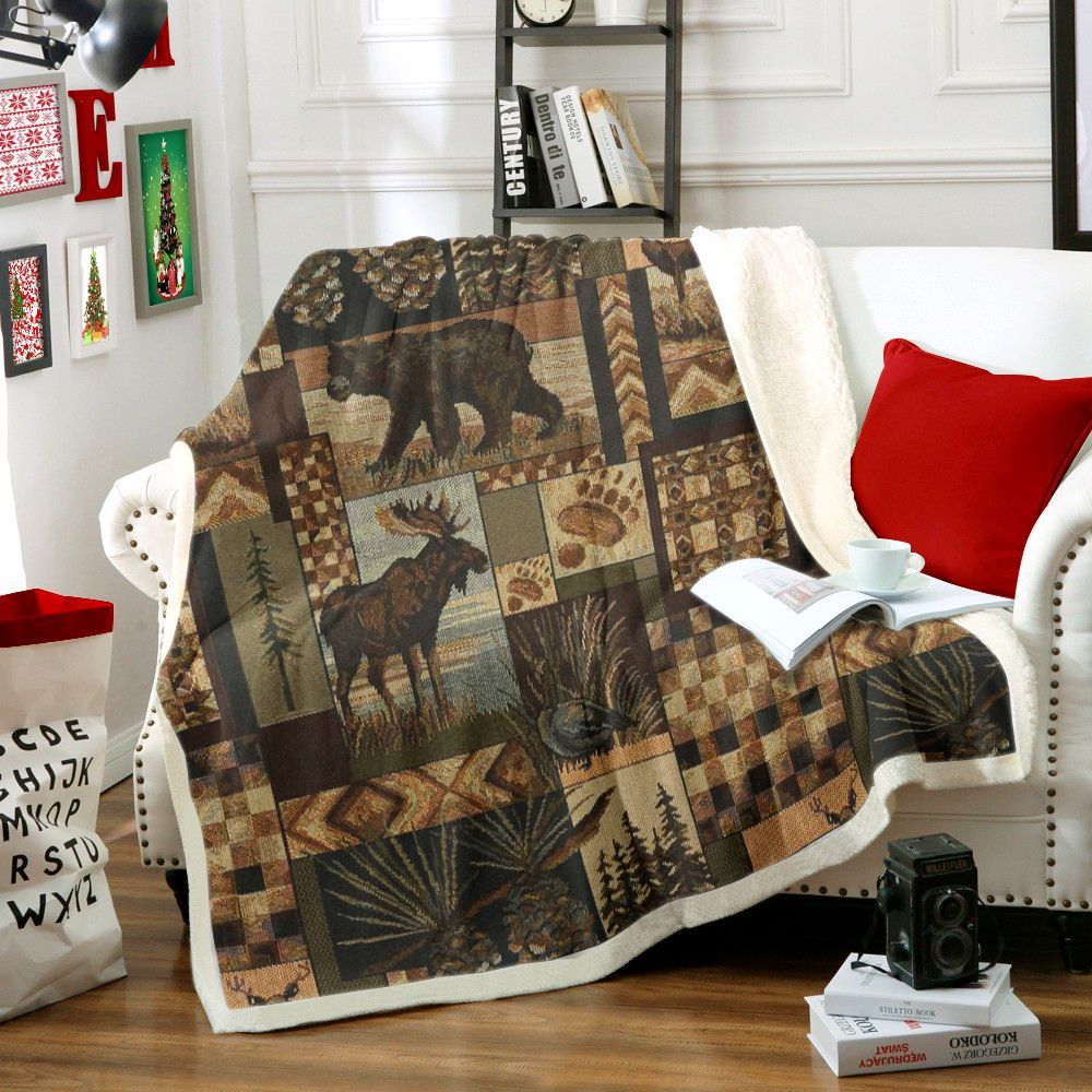 Hunting Sherpa Fleece Blanket