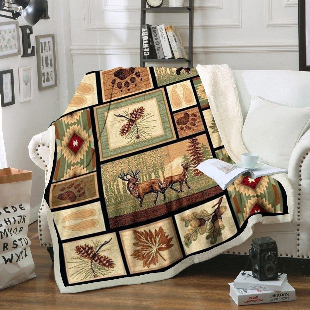 Hunting Sherpa Fleece Blanket