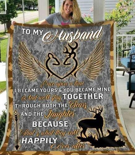 Hunting Husband Sherpa Fleece Blanket
