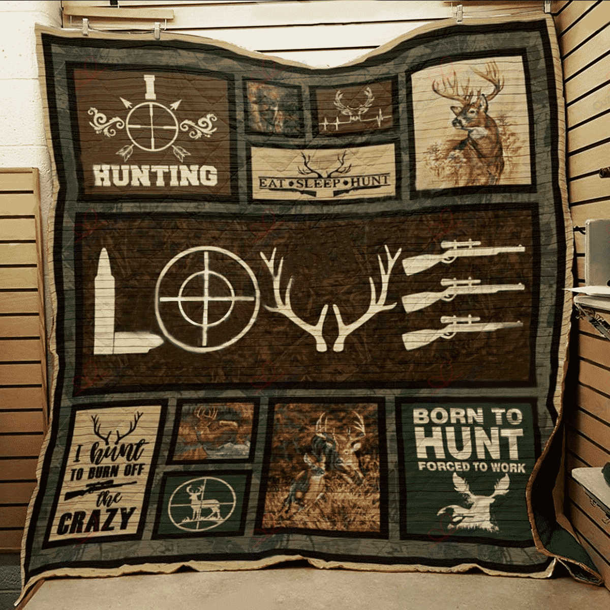 Hunting I Love Hunting GS-CL-DT0207 Quilt Blanket