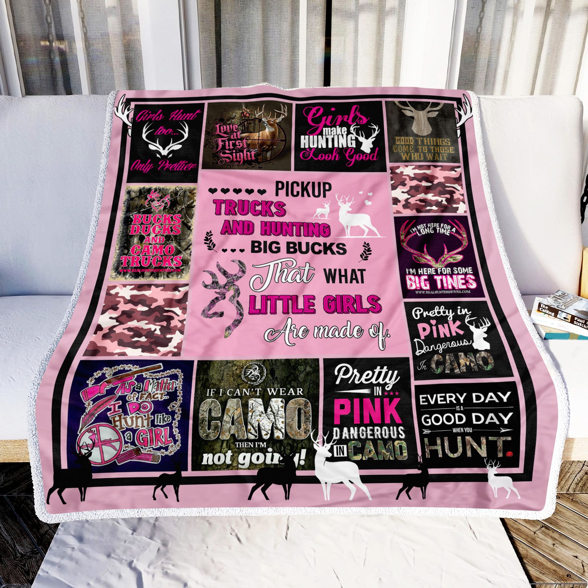 Hunting Little Girls Fleece Blanket