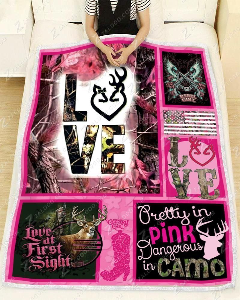 Hunting Love Sherpa Fleece Blanket