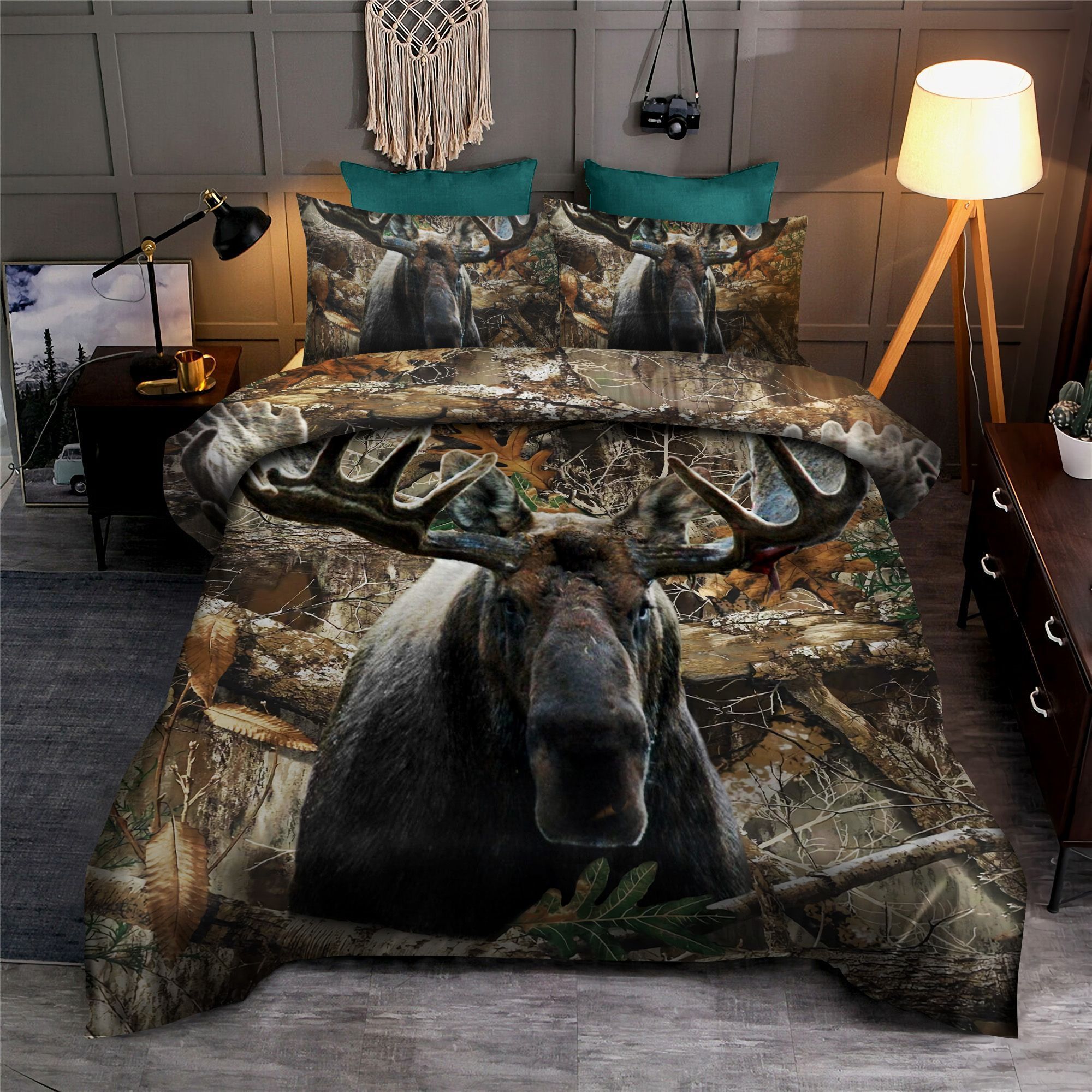Hunting Moose Bedding Set