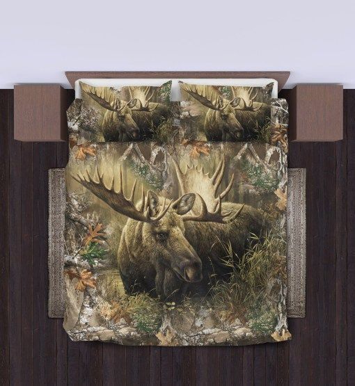 Hunting Moose Bedding Set