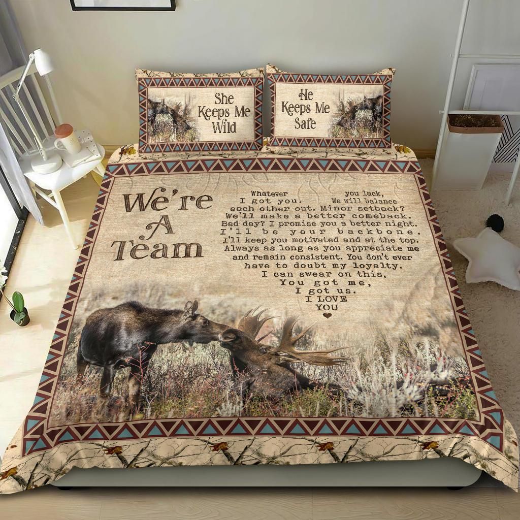 Hunting Moose Bedding Set
