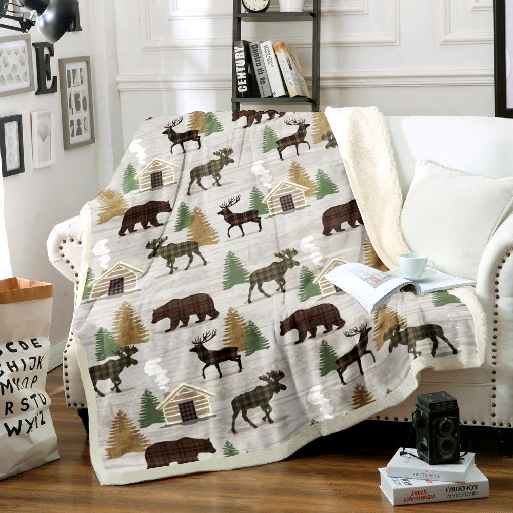 Hunting Sherpa Fleece Blanket