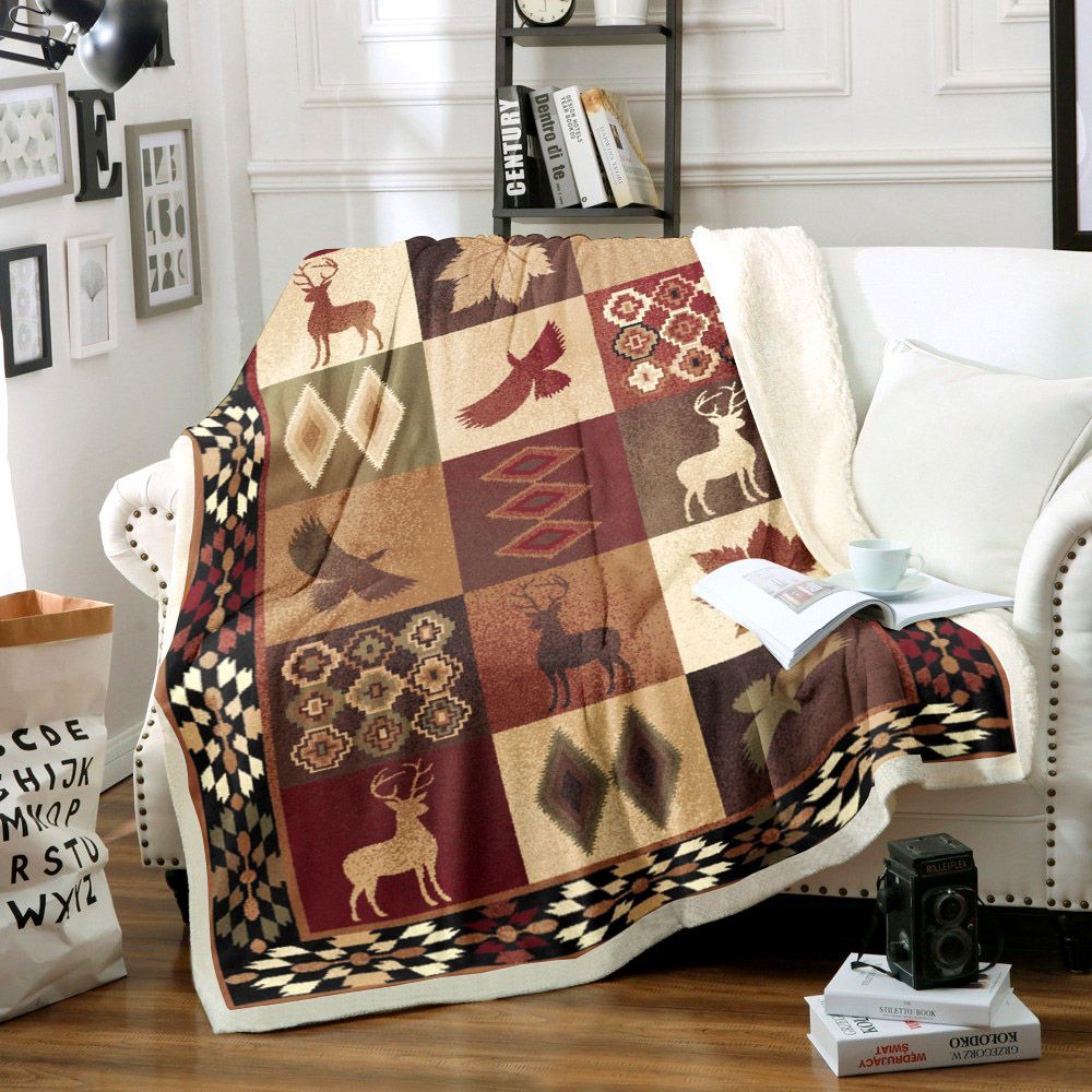 Hunting Sherpa Fleece Blanket