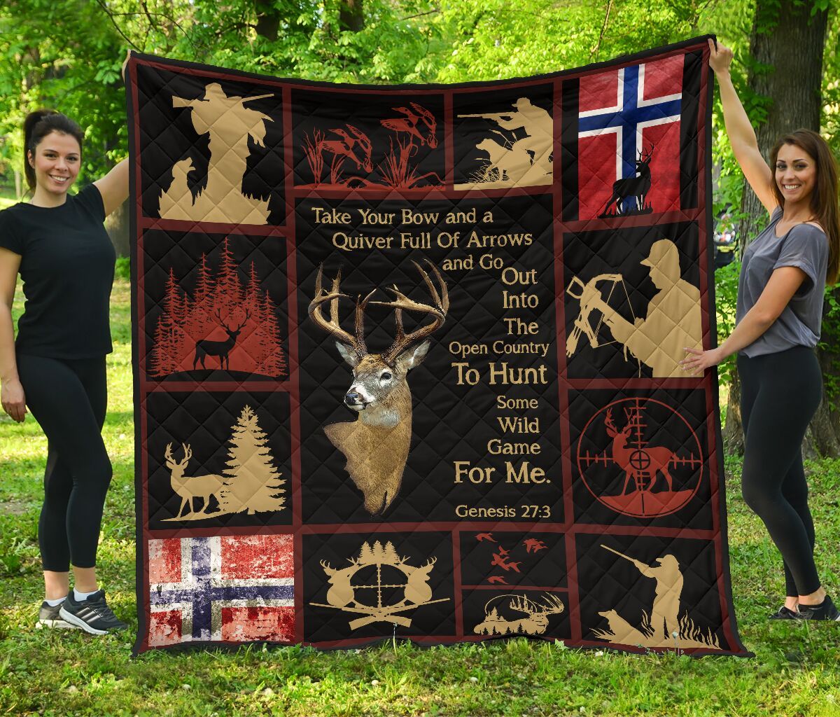 Hunting Norway Quilt Blanket DHC170120684TD