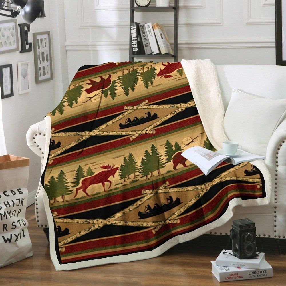 Hunting Sherpa Fleece Blanket