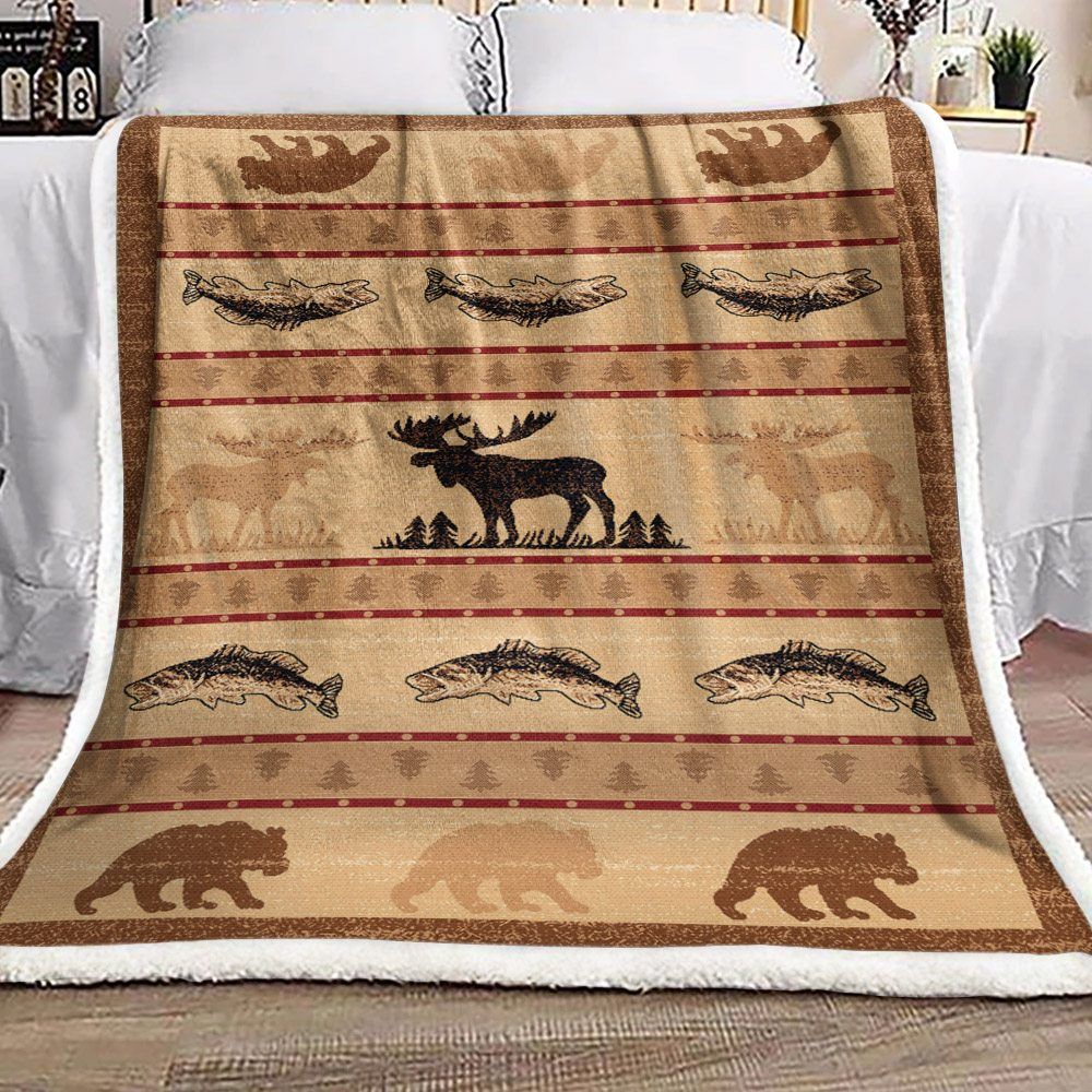 Hunting Sherpa Fleece Blanket
