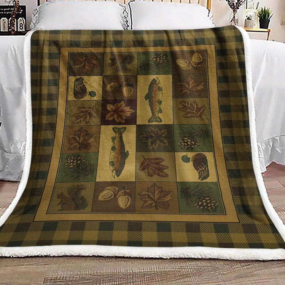 Hunting Sherpa Fleece Blanket