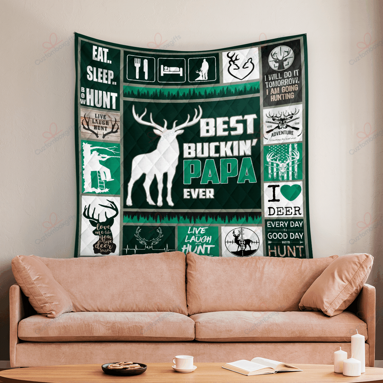 Hunting Papa DT1409556CL Quilt Blanket