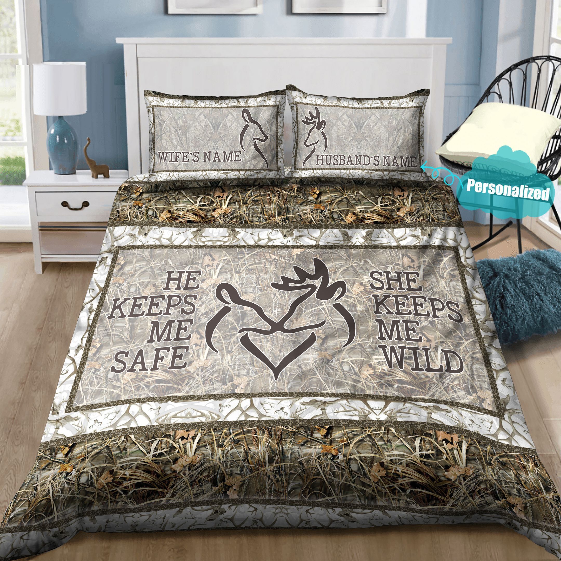 Hunting Personalized Bedding Set
