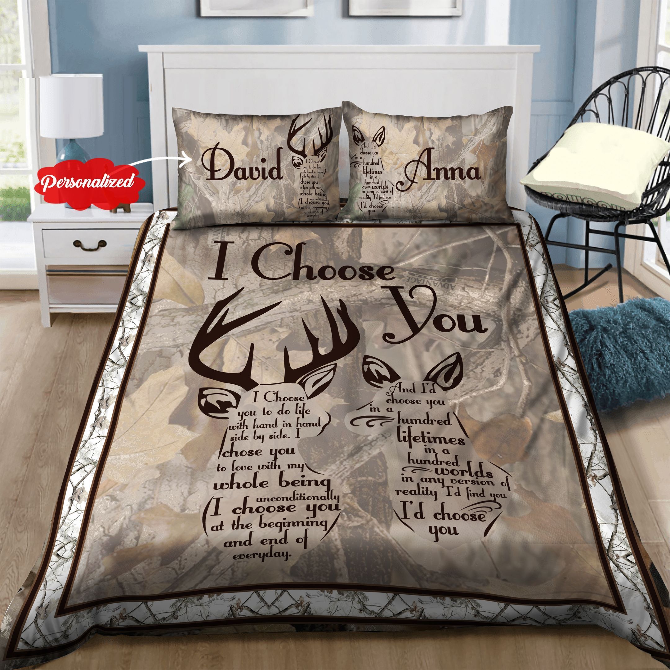 Hunting Personalized Bedding Set