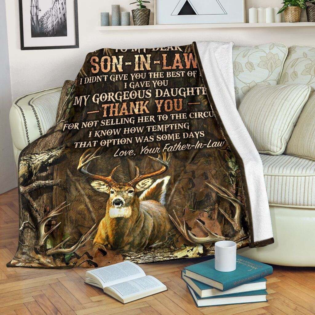 Hunting – To My Son-In-Law Fleece Blanket