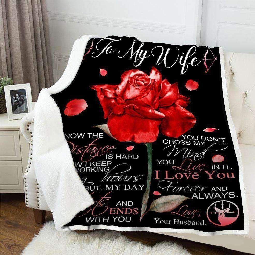 Hunting – To My Wife – I Know The Distance Fleece Blanket