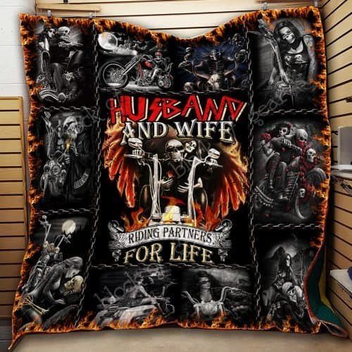 Husband And Wife, Riding Partners For Life CL2100263MDQ Quilt Blanket