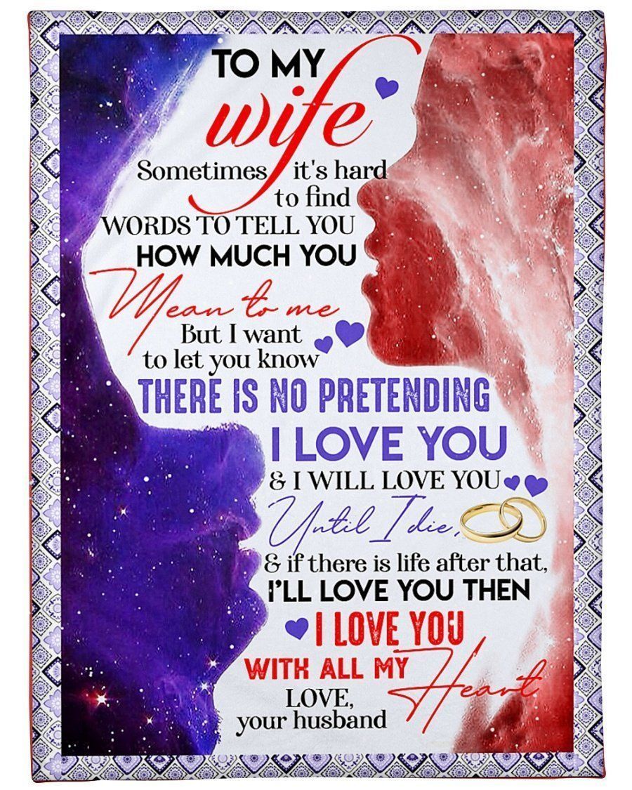 Husband Giving Wife How Much You Mean To Me Fleece Blanket