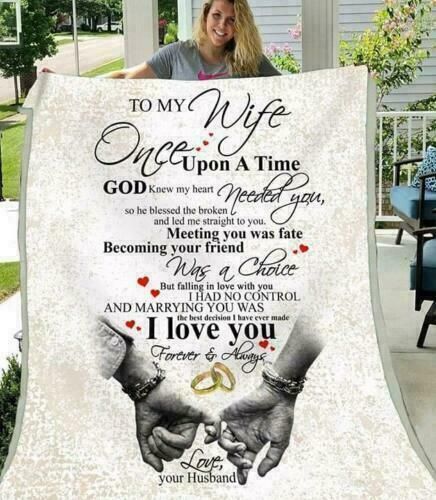 Husband To My Wife I Love You Forever Sherpa Fleece Blanket