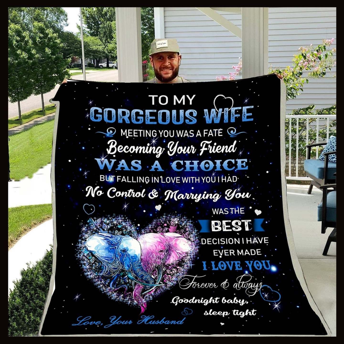 Husband To Wife Sherpa Fleece Blanket