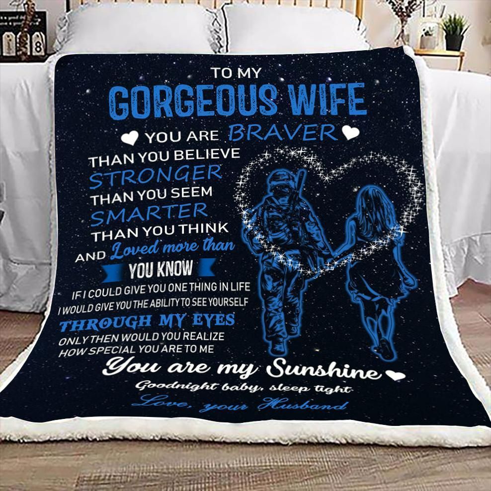 Husband To Wife Sherpa Fleece Blanket