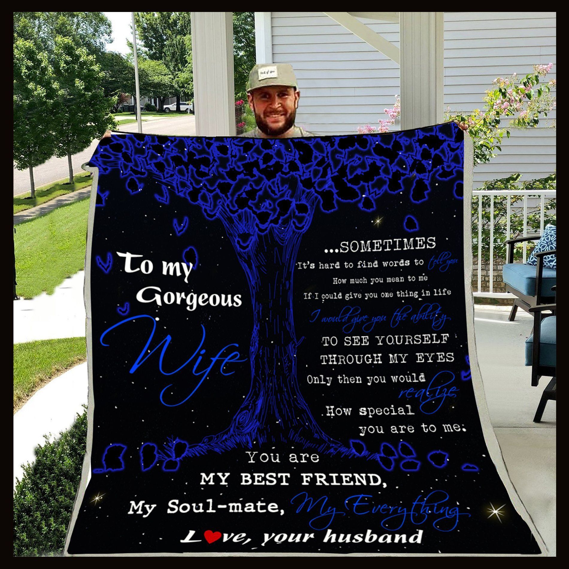 Husband To Wife Sherpa Fleece Blanket