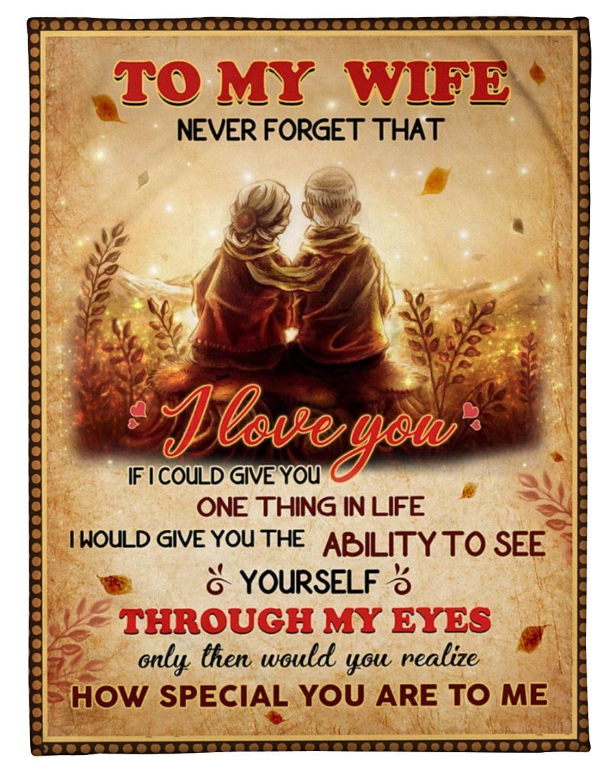 Husband To Wife Old Couple I Love You Fleece Blanket Fleece Blanket