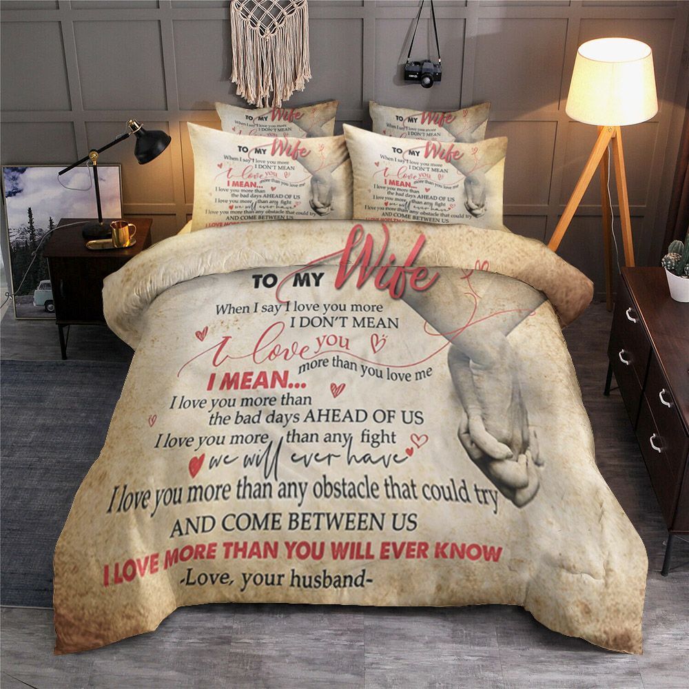 Husband To Wife Wolf Bedding Set