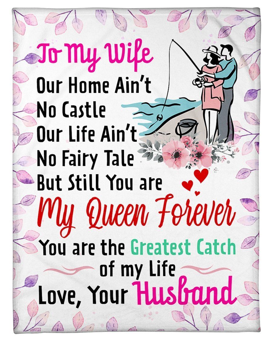 Husband To Wife You’re My Queen Forever Fleece Blanket Fleece Blanket