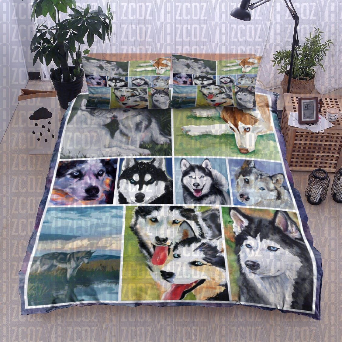 Husky Dog Bedding Set