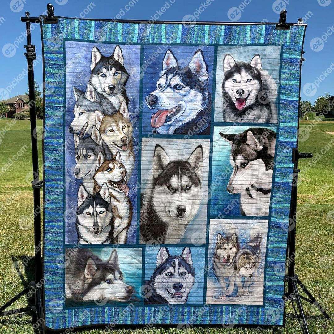 Husky Dog CLT180630 Quilt Blanket