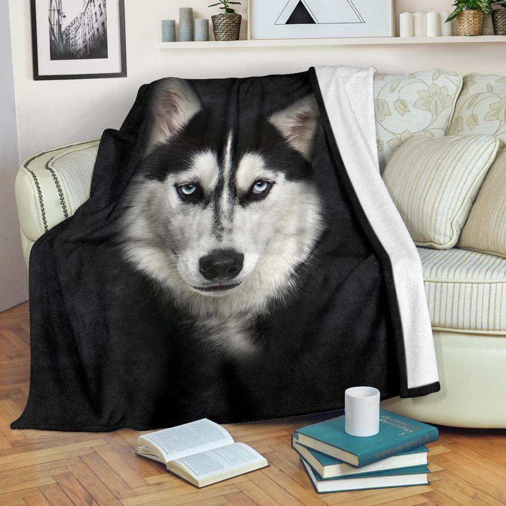 Husky Face Hair Blanket