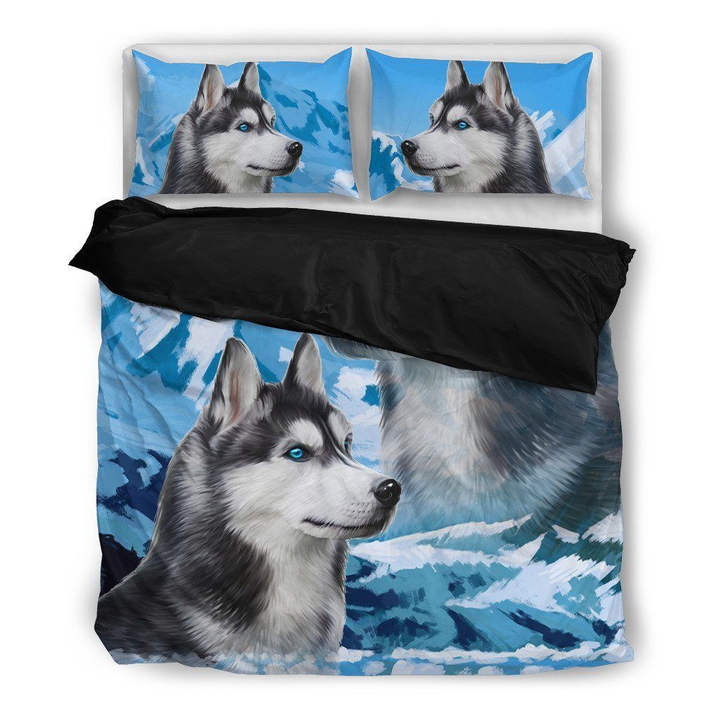 Husky Free Sky Dog Themed Bedding Set