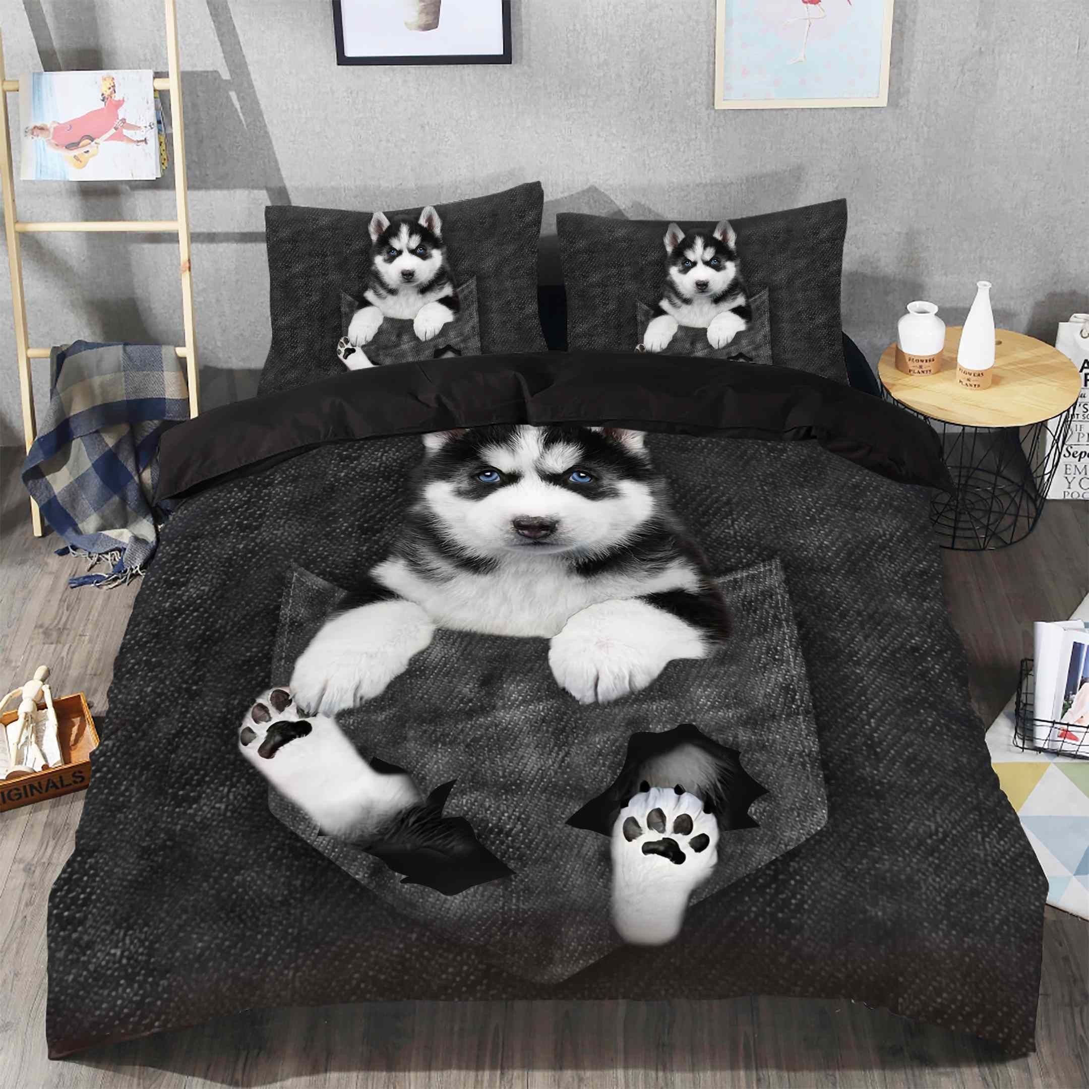 Husky In Pocket Bedding Set
