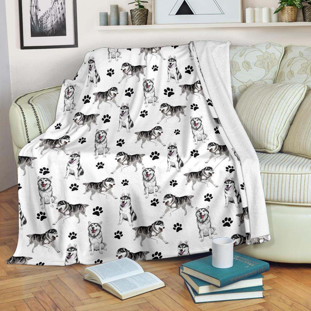 Husky Paw Blanket