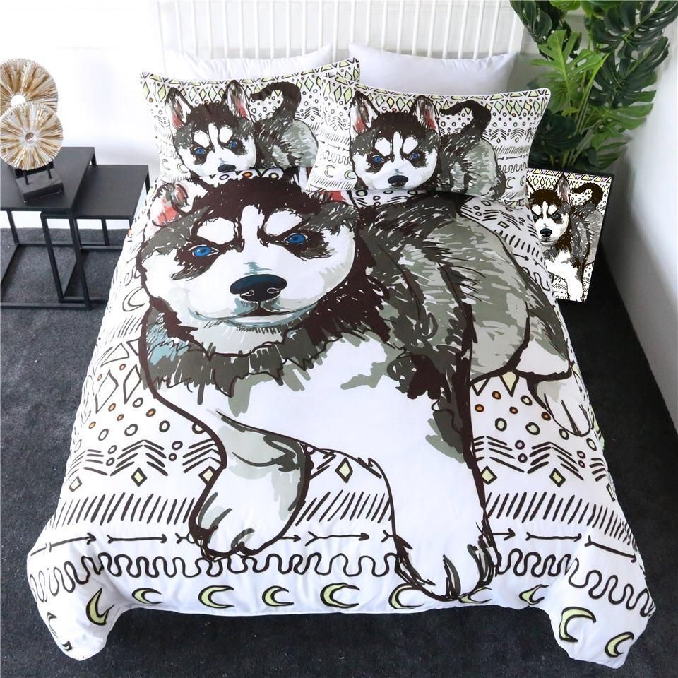 Husky Puppy Bedding Set