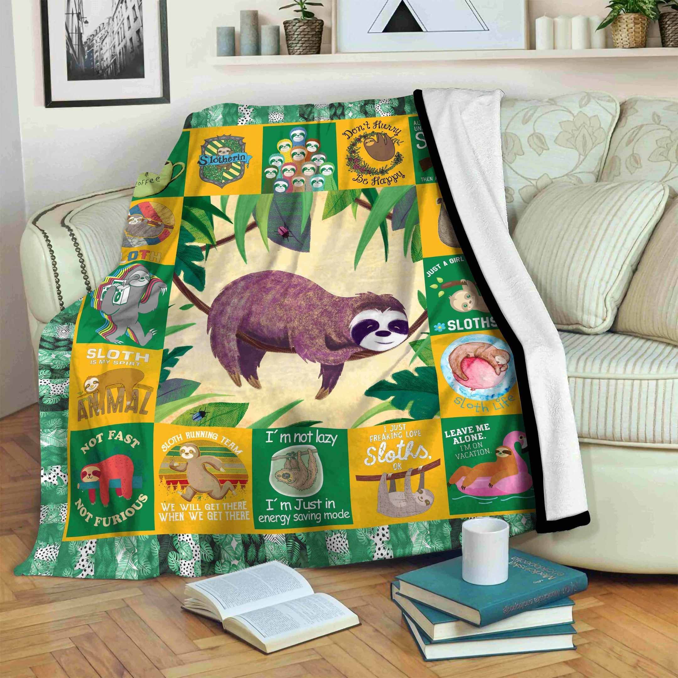 HVT120704 Sherpa Fleece Blanket Sleepy