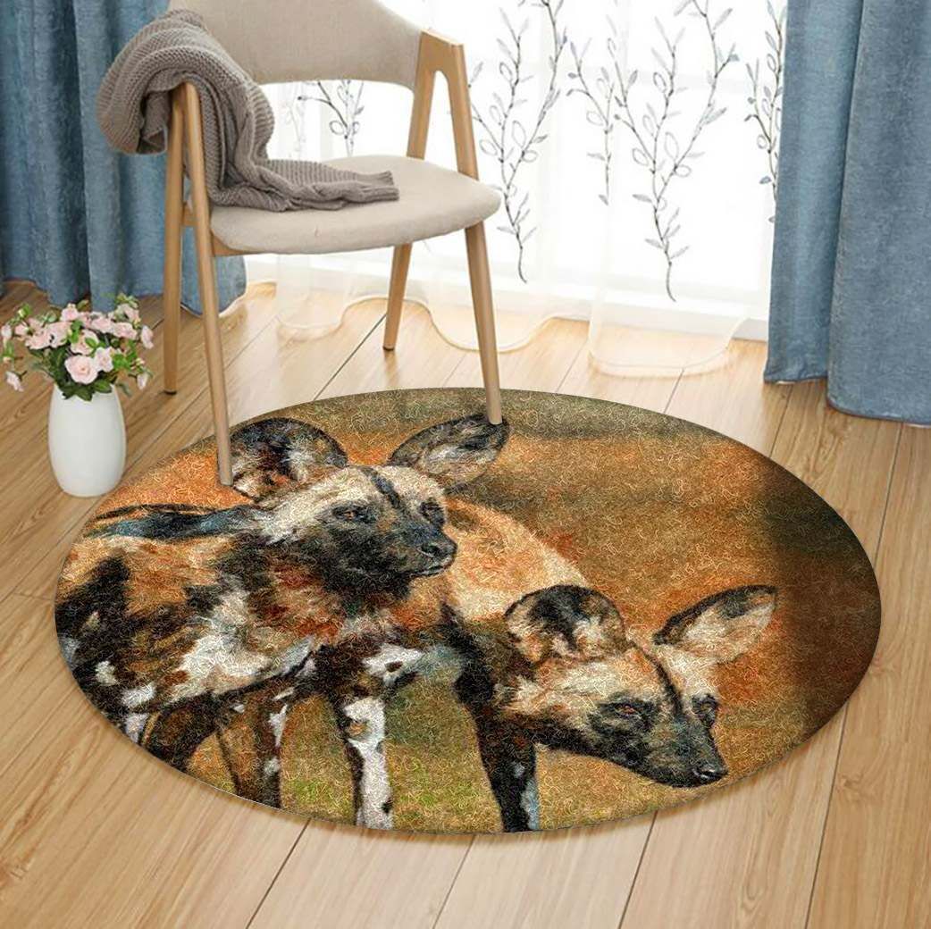 Hyenas Round Carpet