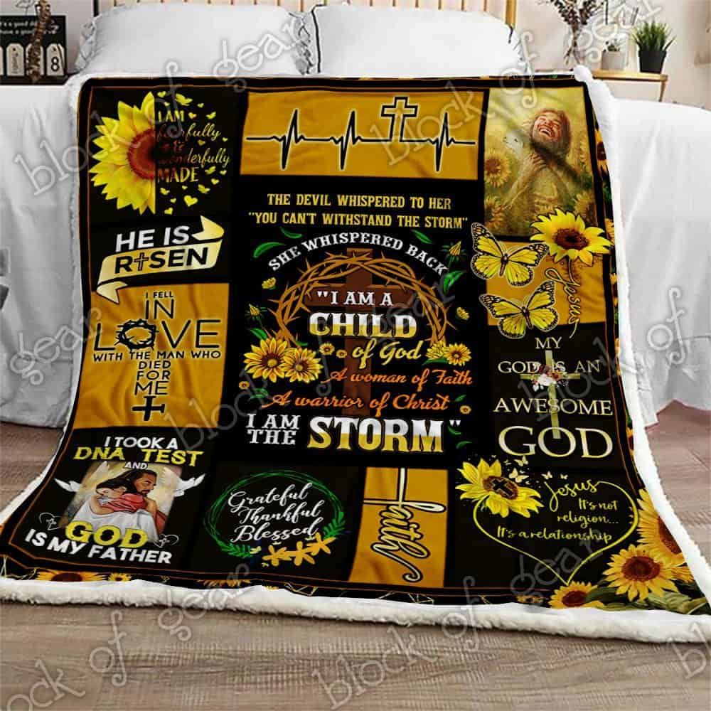 I Am A Child Of God Fleece Blanket